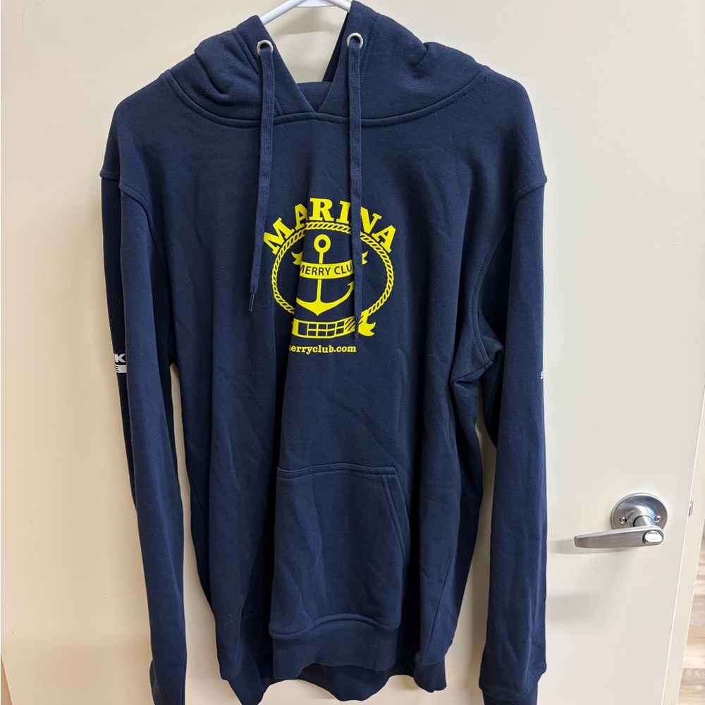 New MARINA Navy and Yellow Hoodie
